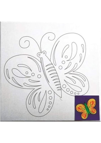20X20 Desenli Tuval