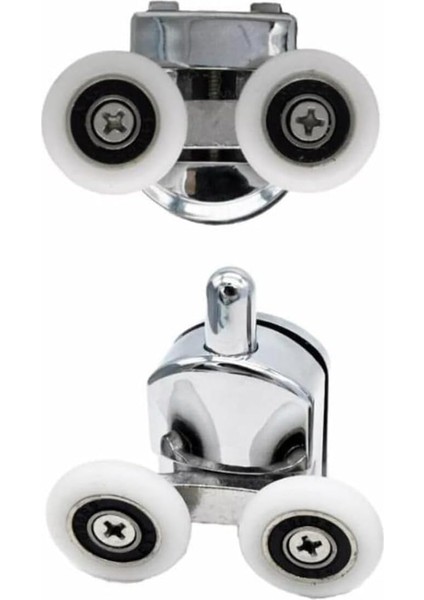 Tekerlek Duşakabin Tekerleği Alt Cam Rulman Krom Teker 23 mm