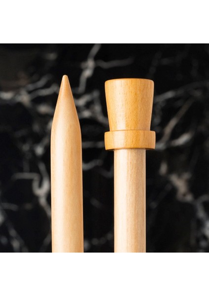 Whitewood 12 mm 36 cm Ahşap Örgü Şişi