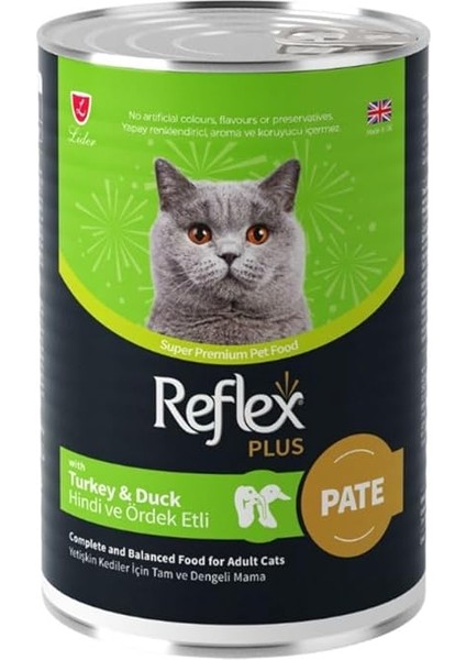 Plus Pate Içinde Et Parçacıklı Hindi ve Ördek Etli Yetişkin Kedi Konservesi 395 gr (12 Adet) fiyatları