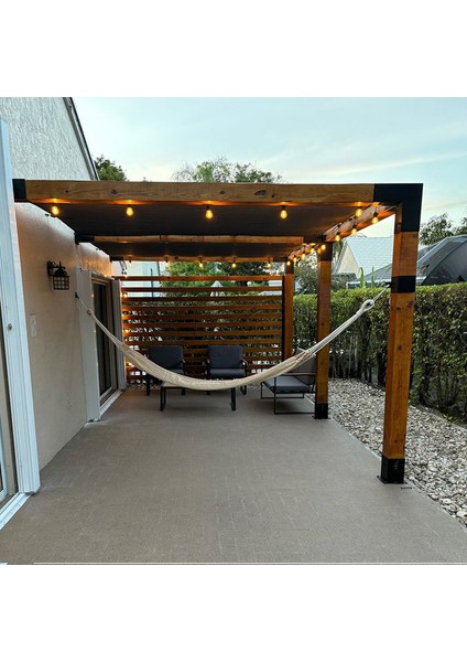 Pergola Seti Çardak Teras Garaj Için Metal 100X100X2 mm 8parça