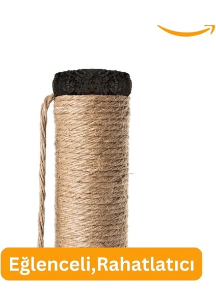 2 Li Kedi Tırmalama Tahtası Peluş Kumaş Silinebilir Demonte 42 cm Yükseklik 2 Adımlı Zıplama ve Tırmalama Oyunu Siyah Renk modelleri