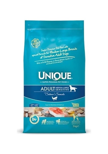 Unique Adult M&l Sensitive With Salmon 3 kg