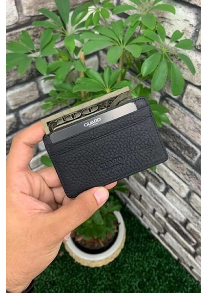 Deri Ultra Ince Fuşya Minimal Kartlık (T1076)