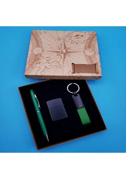 3'lü Kalem Anahtarlık Çakmak Seti