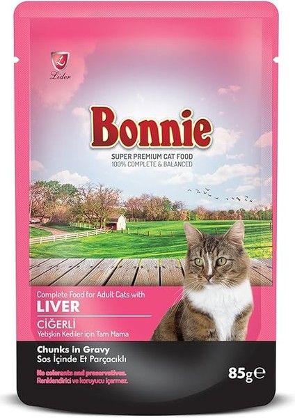 Kuzu Etli Cigerli Pouchjelly Kedi Kons. 85 gr