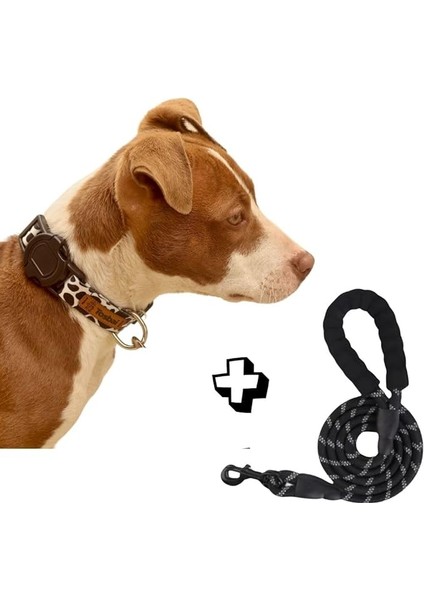 Köpek Boyun Tasması 45-65 cm Xl Beden, Recycled Baskılı Kopmaz Tasma & Tosbaı Kopek Gezdırme Tasması, Halatı, Eğiti...