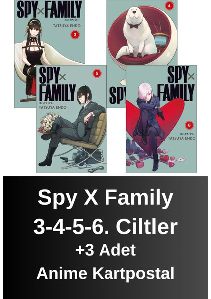 Spy x Family 3-4-5-6. Ciltler (4 Kitap) | Anime Kartpostallar