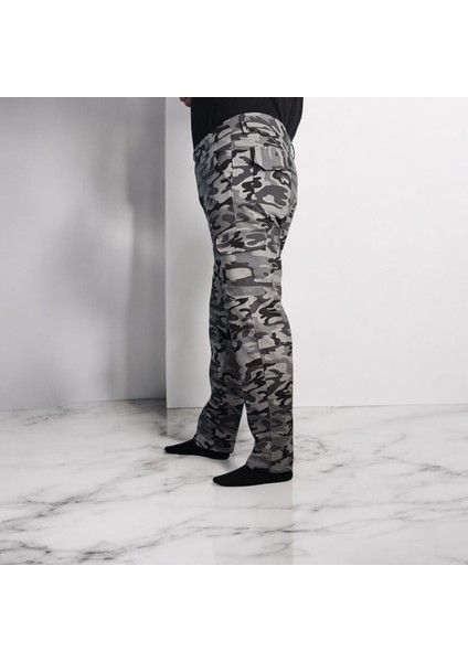 Çok Cepli Kamuflaj Kargo Pantolon