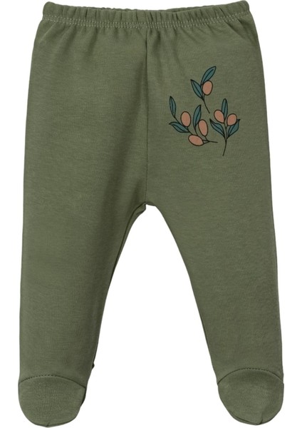 Zeytin Patikli Üçlü Bebe Pantolon Set