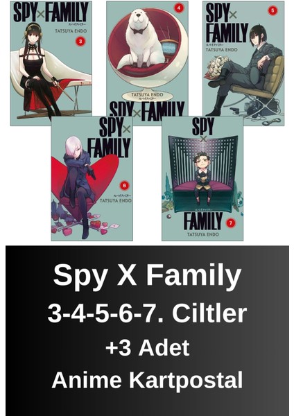 Spy x Family 3-4-5-6-7. Ciltler (5 Kitap) | Anime Kartpostallar