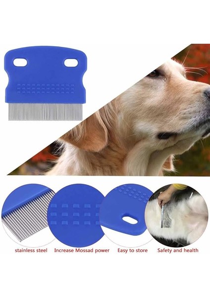 Ecoform Kedi Köpek Bit Pire Tarağı Mavi