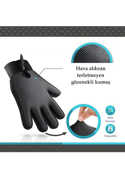 Ankanorm Kedi Köpek Tüy Toplama Kaşıma Tarama Eldiveni Evcil Hayvan Tüy Toplama Eldiveni