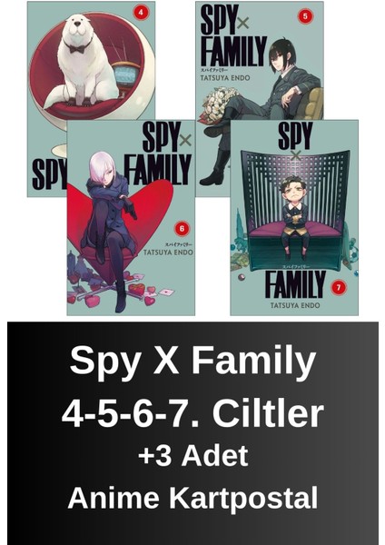 Spy x Family 4-5-6-7. Ciltler (4 Kitap) | Anime Kartpostallar
