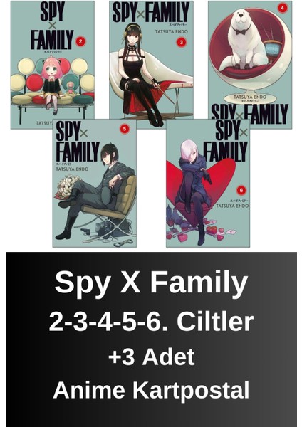 Spy x Family 2-3-4-5-6. Ciltler (5 Kitap) | Anime Kartpostallar