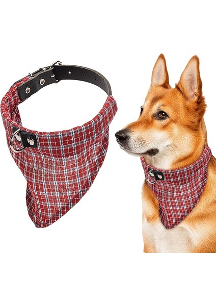 Karlie Deri Bandanalı Köpek Boyun Tasması, 57 Cm, Kırmızı
