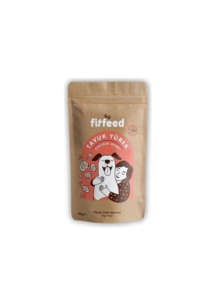 Freeze-Dried Çiğ Tavuk Yürek Köpek Ödülü 40G
