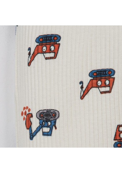 Araçlar Patiksiz Üçlü Bebe Pantolon Set
