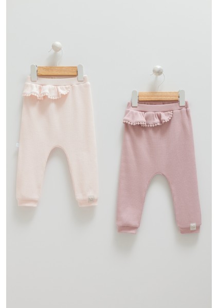 Fırfır Detaylı Bebek Ikili Pantolon