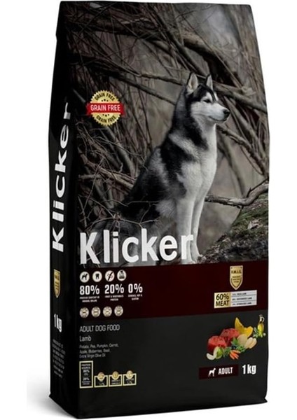 Tahılsız Yetişkin Köpek Maması Kuzulu 1kg