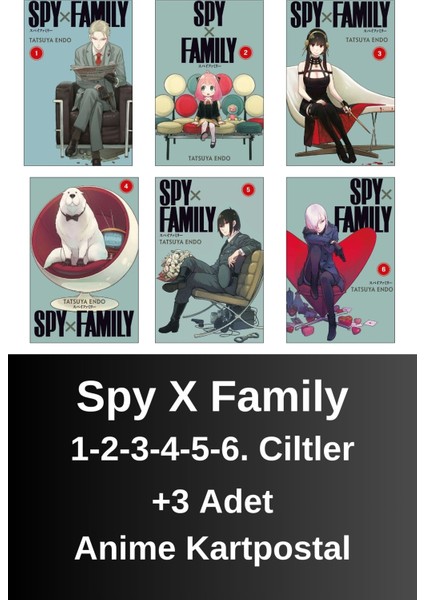 Spy x Family 1-2-3-4-5-6. Ciltler (6 Kitap) | Anime Kartpostallar