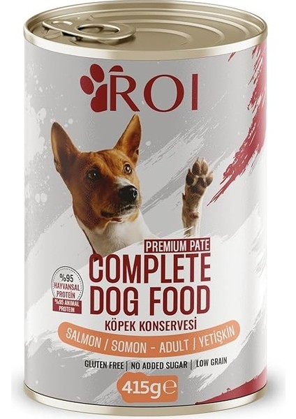 Roi Yüksek Proteinli Somonlu Yetişkin Köpek Konservesi 415 gr x 12 Adet,%95 Hayvansal Protein fiyatları