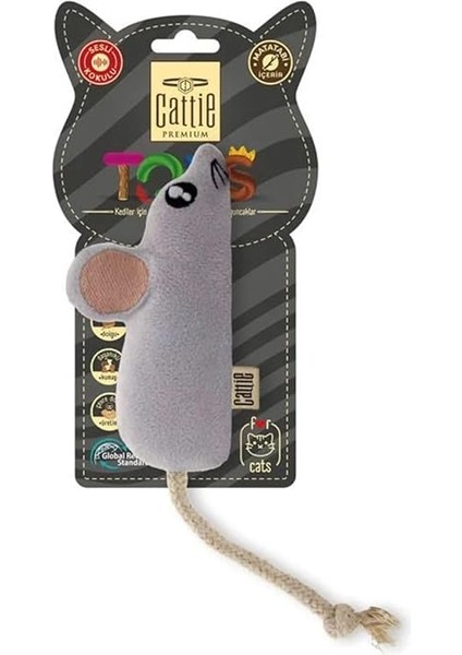 Matatabi İçerikli Kedi Oyuncağı Peluş Fare 11 cm