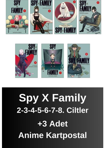 Spy x Family 2-3-4-5-6-7-8. Ciltler (7 Kitap) | Anime Kartpostallar