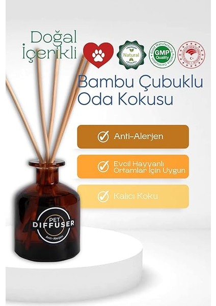 Pet Cosmetic Pet Home Diffuser 200 ml | Kedi ve Köpek Koku Giderici, Evcil Hayvanlı Orta mlar Için Kalıcı Oda Kokusu