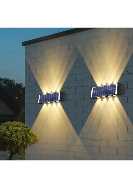 CT-8010 Kos Solar LED Aplik Gün Işığı 50LM 20W Güneş Enerjili Ev / Bahçe / Ofis Duvar Şarjlı Dış Cephe Aydınlatma 3200K IP65