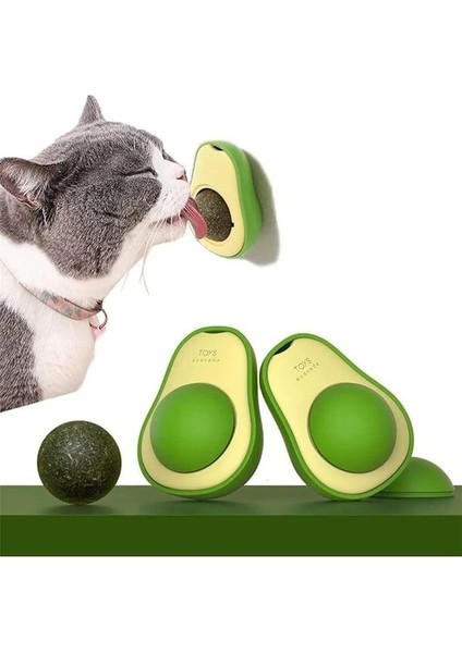 Avokado Top Oyuncak, Kedi Otu Yalama Oyuncağı, Catnip, Avocado, Kedi Çimi Oyuncağı, Kedi Duvara Yapıştırma Oyuncak...