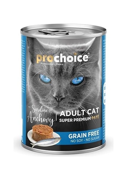 Prochoice Yetişkin Kediler Için, Tahılsız, Sardalya ve Hamsi Balıklı Ezme, 400 G x 12 Adet modelleri