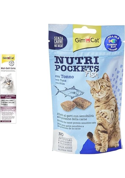 Malt Soft Extra Vitamin Kombinasyonu, Her Yaştan Kediler İçin, 100 gr & Kedi Ödül Tableti Np Ton Balıklı, 60 G