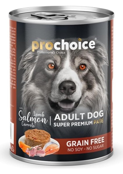 Prochoice Yetişkin Köpekler Için, Tahılsız, Kuzu Etli, Somon Balıklı ve Havuçlu Ezme, 400 G x 12 Adet fırsatları