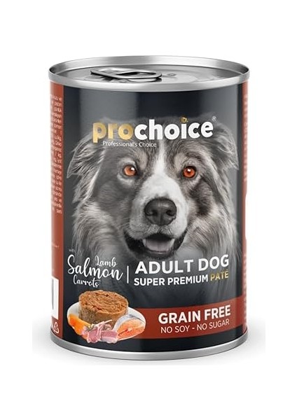 Prochoice Yetişkin Köpekler Için, Tahılsız, Kuzu Etli, Somon Balıklı ve Havuçlu Ezme, 400 G x 12 Adet indirimleri