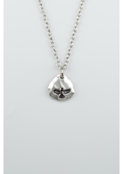 Kartal Gümüş Kaplama Düz Zincir Kolye