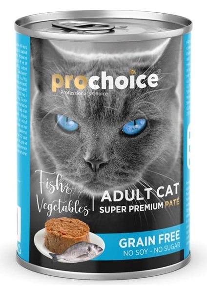 Prochoice Yetişkin Kediler Için, Tahılsız, Balık Etli ve Sebzeli Ezme, 400 G x 12 Adet fiyatları