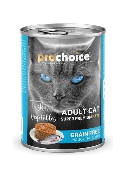 Prochoice Yetişkin Kediler Için, Tahılsız, Balık Etli ve Sebzeli Ezme, 400 G x 12 Adet modelleri