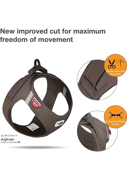 Vest Harness Curli Clasp Air-Mesh Brown Xl fiyatları