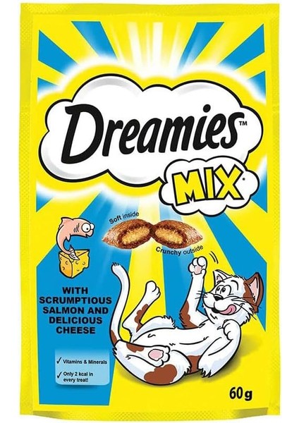 ‎Dreamies Dreamies Kuru Kedi Ödül Maması, Somonlu ve Peynirli, 60 G