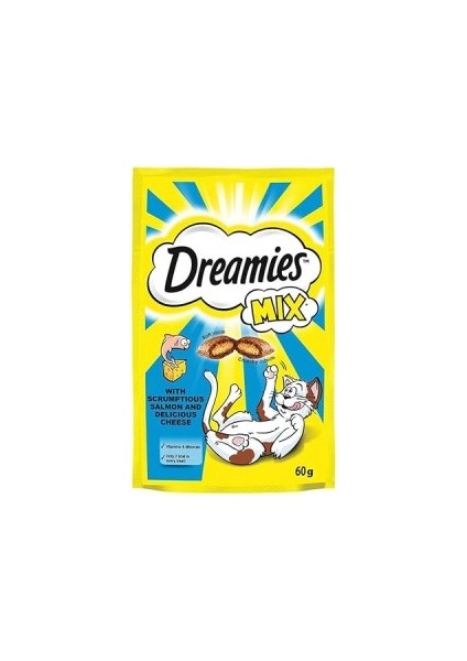 ‎Dreamies Dreamies Kuru Kedi Ödül Maması, Somonlu ve Peynirli, 60 G fırsatları