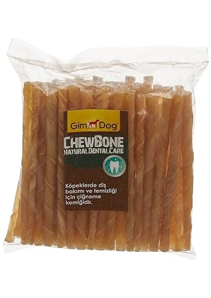 Mordimi Köpekler İçin Burgu Çubuk Kemik, Çiğneme Kemiği, Naturel, 50'li, 300 G indirimleri