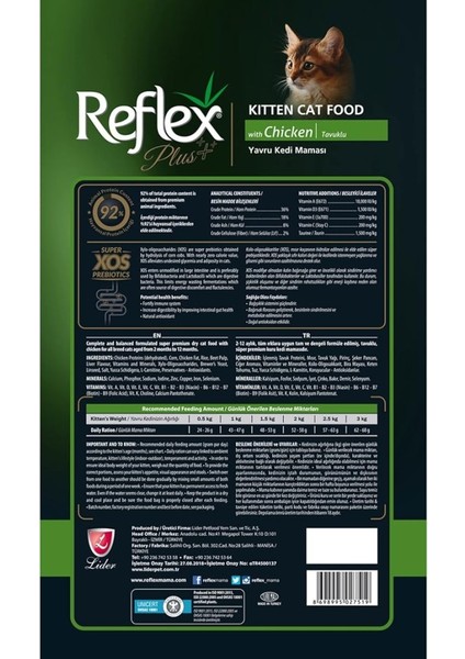 Reflex Plus Tavuk Etli Yavru Kedi Maması 1.5 kg indirimleri