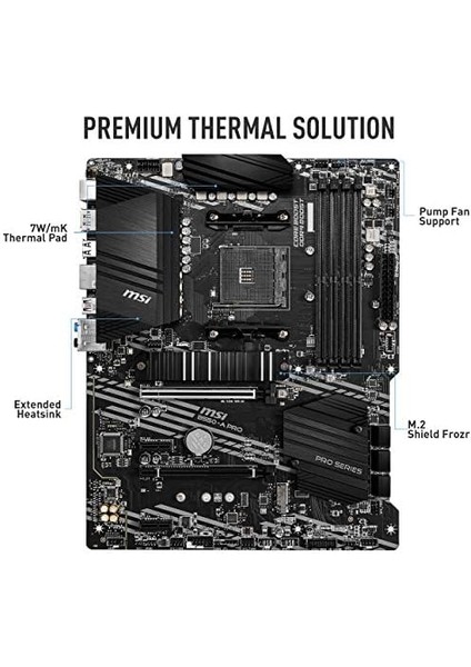 B550-A Pro Am4 Ddr4 Bellek 4400(OC) HDMI Dp M.2 Usb3.2 Atx Anakart
