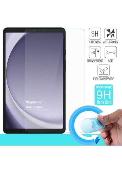 Samsung Galaxy Tab A9 Nano Glass Cam Ekran Koruyucu [galaxy Tab A9 ile Uyumlu Ekran Koruyucu - Şeffaf]