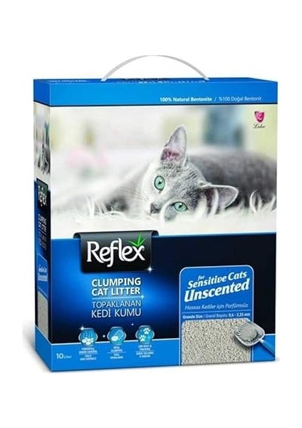 Reflex Sensitive Parfümsüz Hassas Kedi Kumu 10 Lt