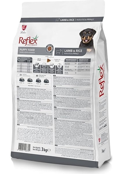 Reflex Puppy Lamb Kuzulu Yavru Köpek Maması, 15 kg fırsatları