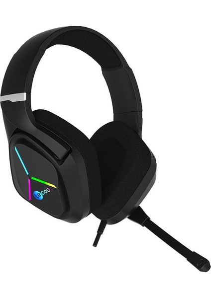 Lecoo Rgb Aydınlatmalı Gaming Kulaklık Usb+3.5mm Jacklı Kulaküstü Siyah/kırmızı HT406