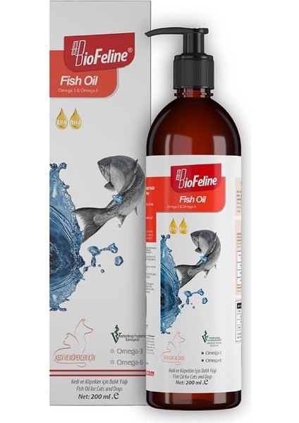 Fish Oil ve Omega 3 ve 6 Içerikli Balık Yağı ve Kedi ve Köpekler Için Tüy ve Genel Sağlık Destekleyici