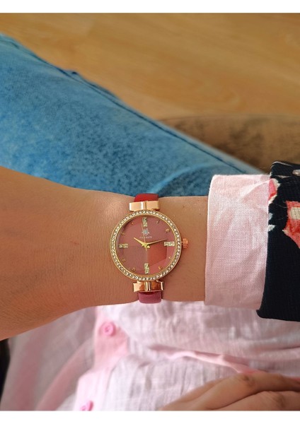 Pw Polo Whıte Taşlı Model Kadın Kol Saati
